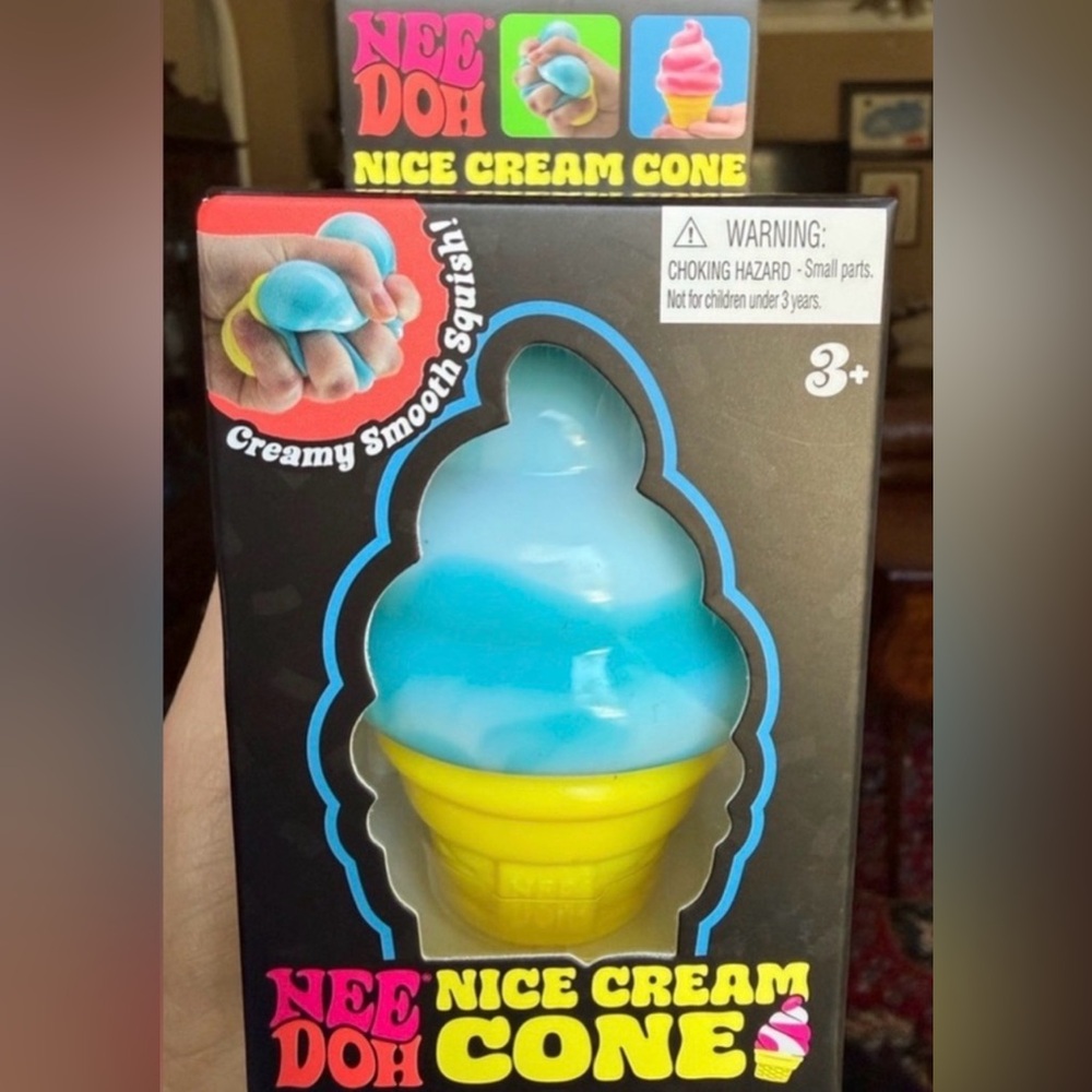 Schylling NeeDoh Nice Cream Cones
BLUE Ice Cream Swirl Squishy TikTok fav